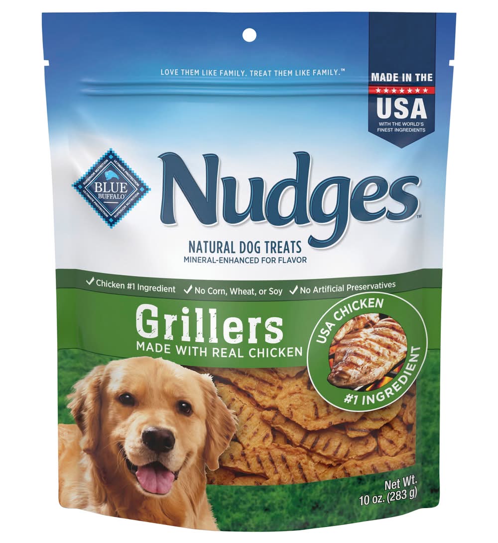 Nudges Grillers Natural Dog Treats, Chicken (10 oz)