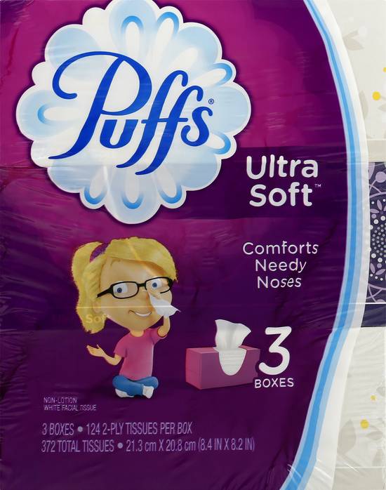 Puffs Ultra Soft Facial Tissues (3 ct)