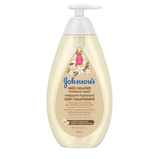 Johnson's Skin Nourish Moisture Wash Vanilla & Oat Scent (600 ml)