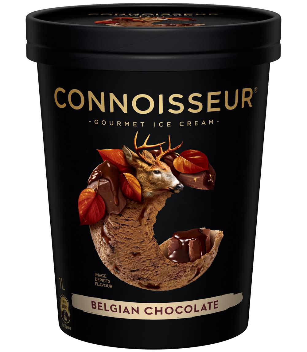 Connoisseur Gourmet Ice Cream, Belgian Chocolate (1L)
