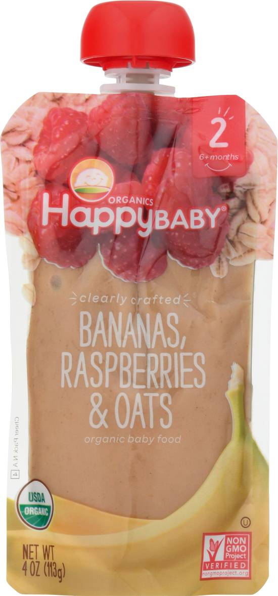 Happy Baby Organic Bananas Raspberries & Oats Baby Food