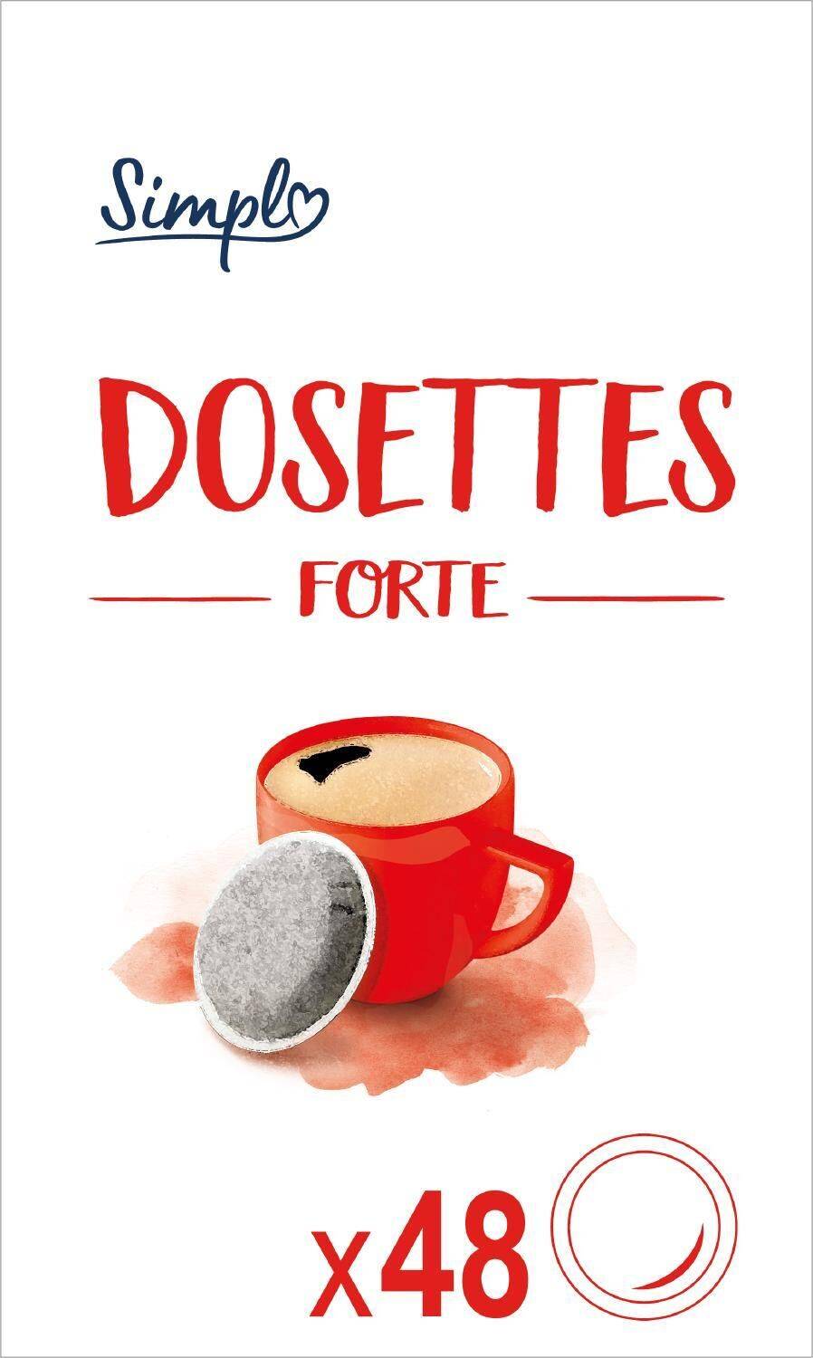 Simpl - Café dosettes compatibles senseo forte (48 pièces)