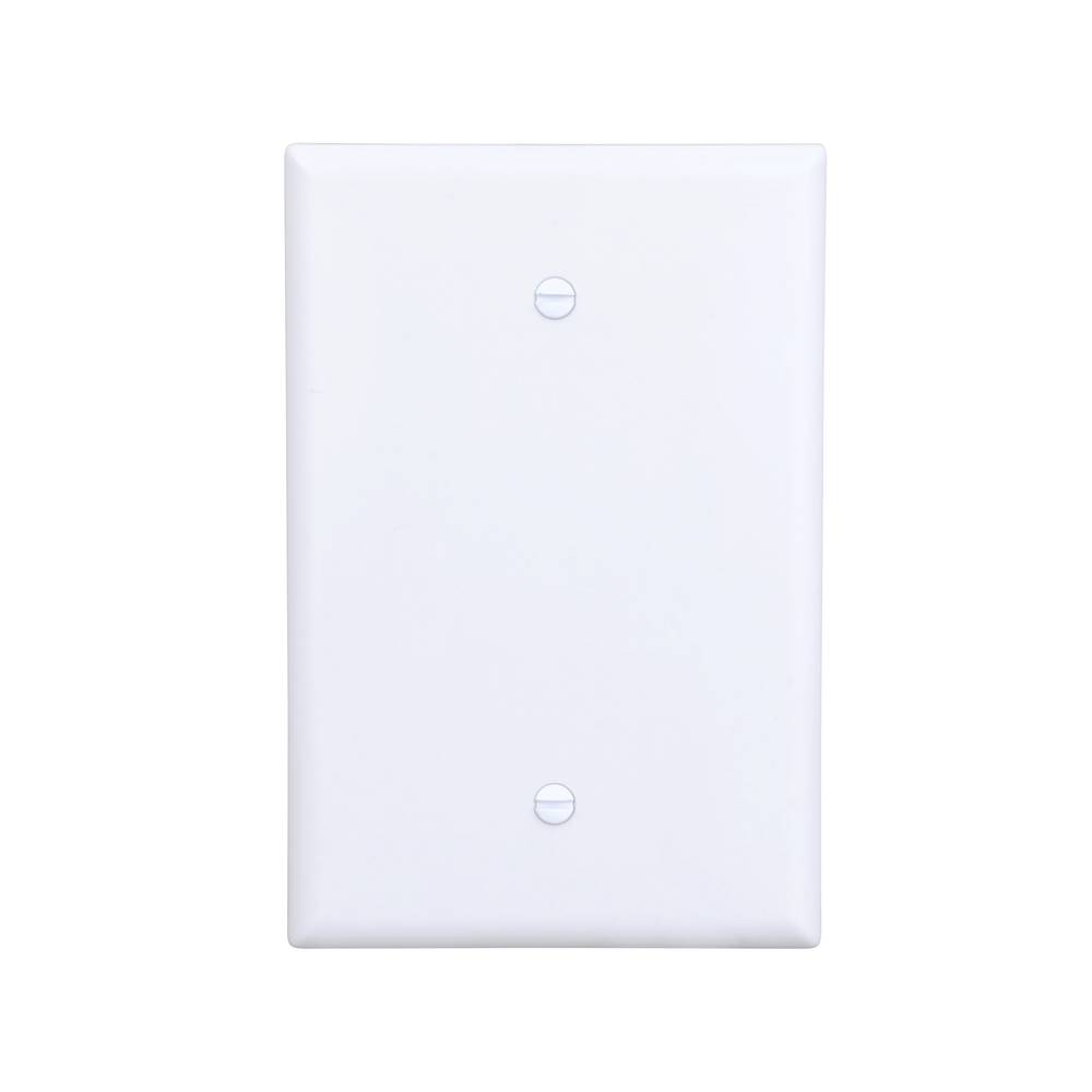 Eaton 1-Gang Jumbo Size White Thermoplastic Indoor Blank Wall Plate | 2729W-F-LW