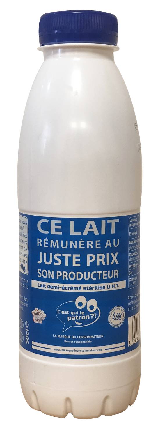 La Marque du Consommateur - Lait demi écrémé stérilisé uht (500 ml)