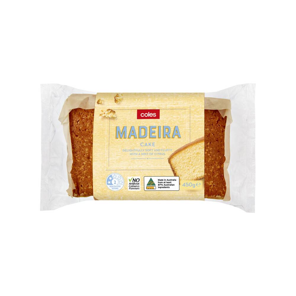 Coles Bakery Madeira Cake 450g