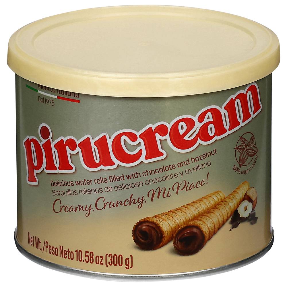 Pirucream Rolled Wafer Filled With Hazelnut & Chocolate (10.59 oz)