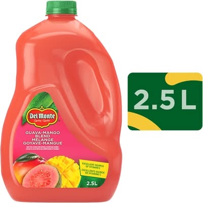 Del monte cocktail de jus de fruits à la goyave et à la mangue (2,5°l) - guava-mango fruit juice cocktail (2.5 l)