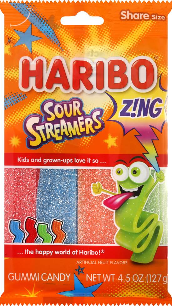 Haribo Zing Sour Streamers Gummi Candy