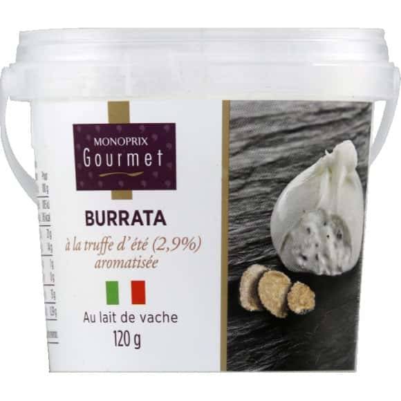 Monoprix Gourmet Burrata Truffe D Ete 2,9 Aromatisee Le Pot De 120G