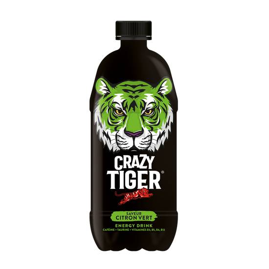 Crazy Tiger - Boisson énergisante saveur citron vert (1L)