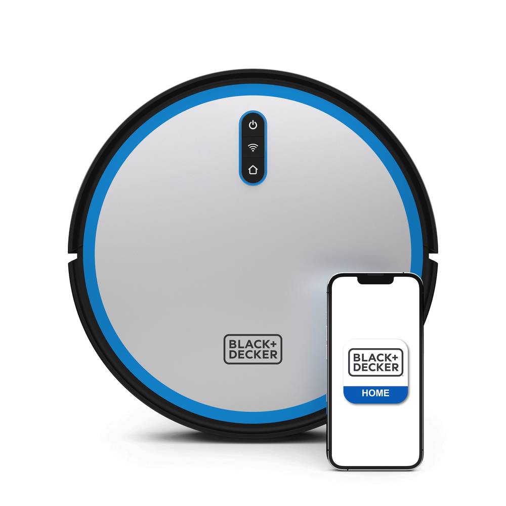 BLACK+DECKER RoboSeries Robot Vacuum with Mapping Technology, 120 Minute Runtime, App + Remote Control | BDRV1-SLV