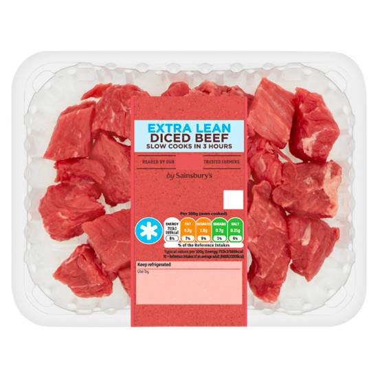 Sainsbury's Extra Lean Diced Beef (250g)
