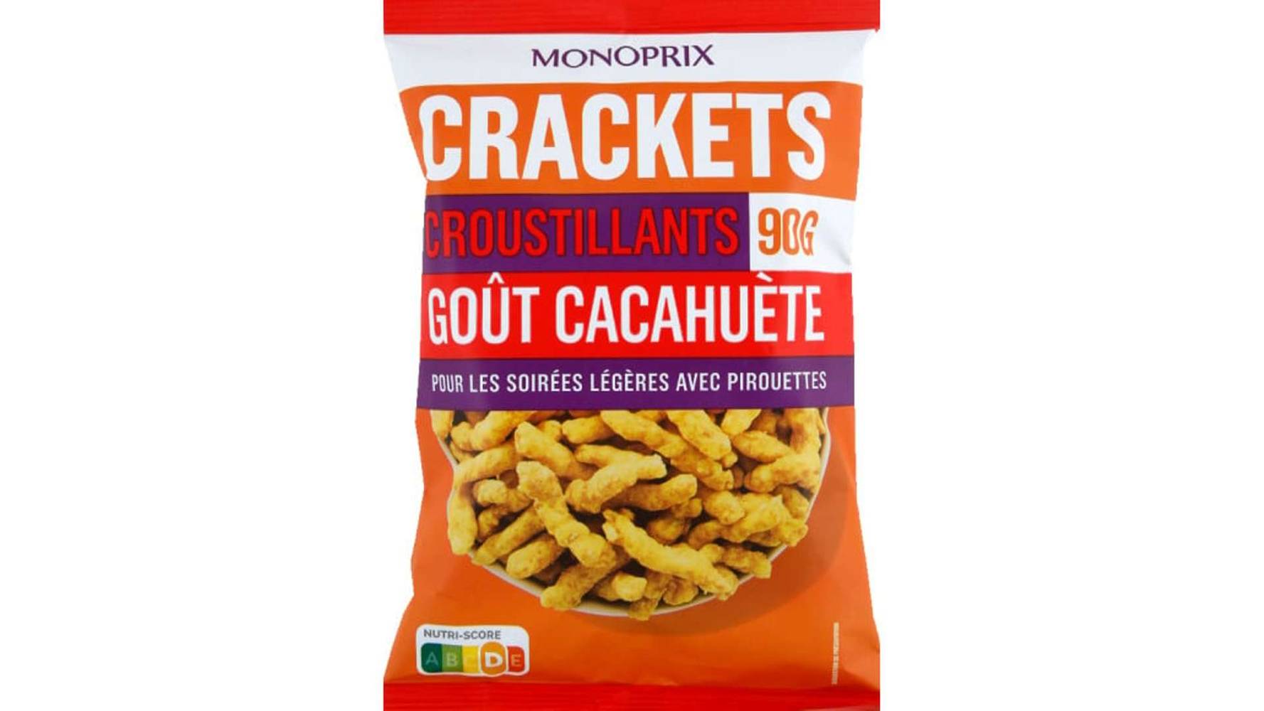 Monoprix Crackers croustillants goût cacahuète Le sachet de 90g