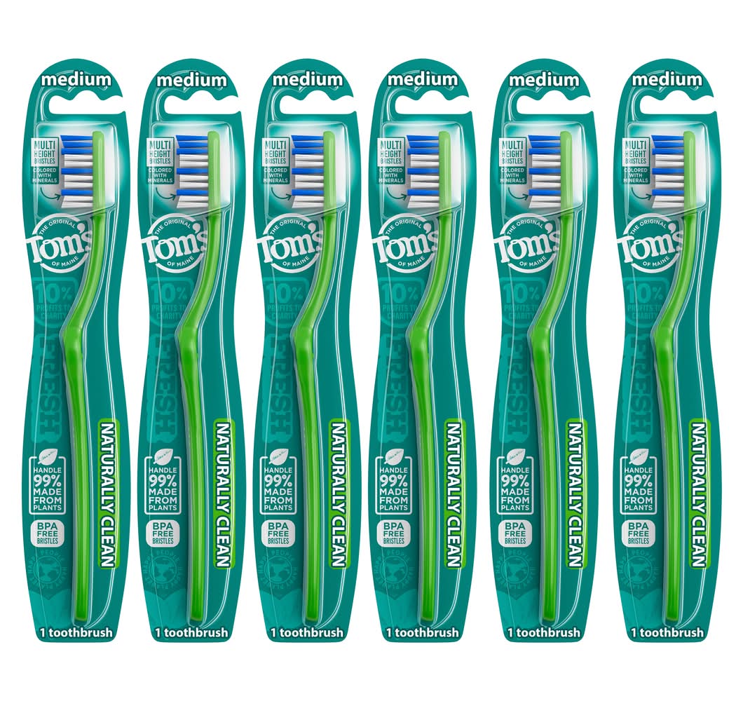 Tom's of Maine Medium Naturally Clean Toothbrush (1.6 oz)