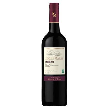 Vin Rouge Languedoc Roussillon I.G.P Pays d'OC ROCHE MAZET MERLOT - la bouteille de 75cL