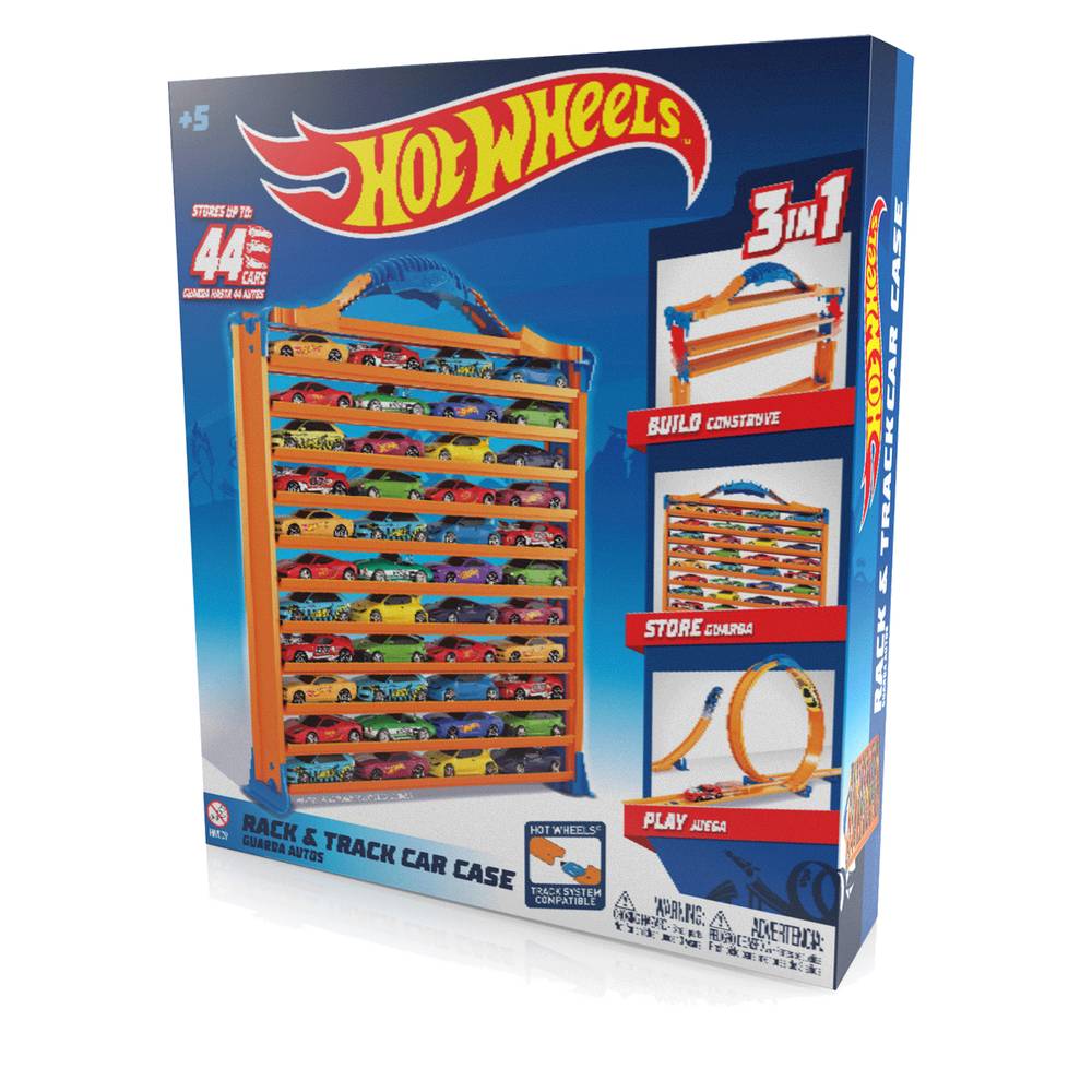 Hot Wheels · Rack track estuche porta autos