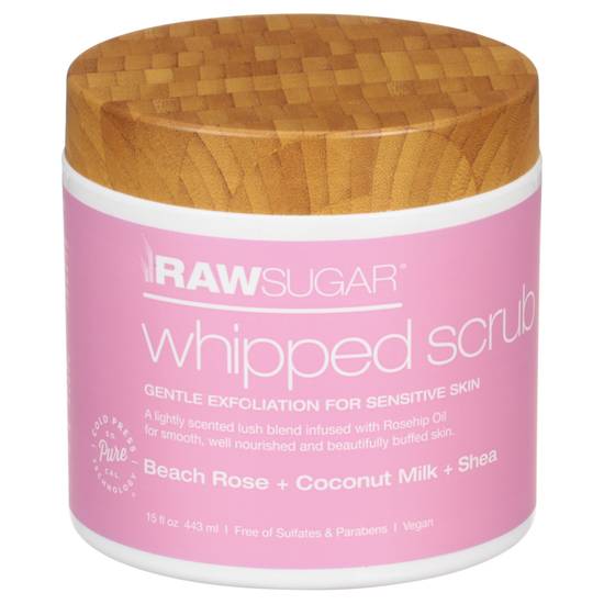 Raw Sugar Beach Rose + Coconut Milk + Shea Whipped Scrub