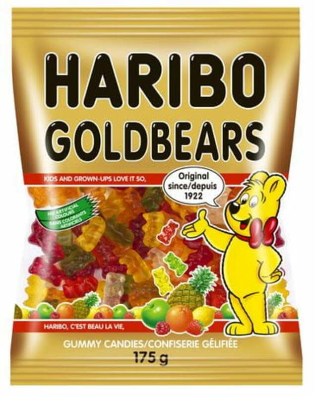Haribo Goldbears Gummy Candies, Assorted (175 g)