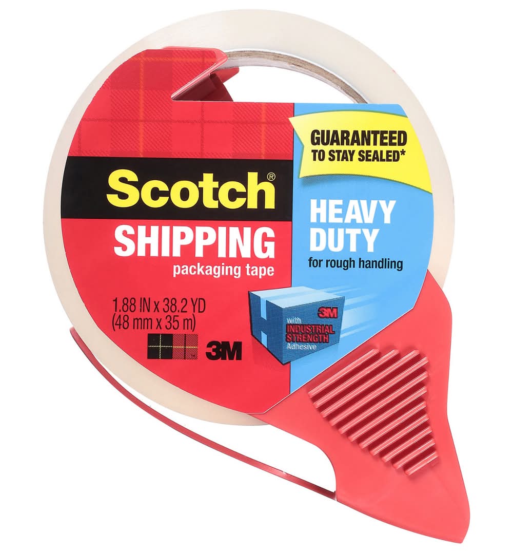 Scotch Packaging Tape, Shipping, Heavy Duty