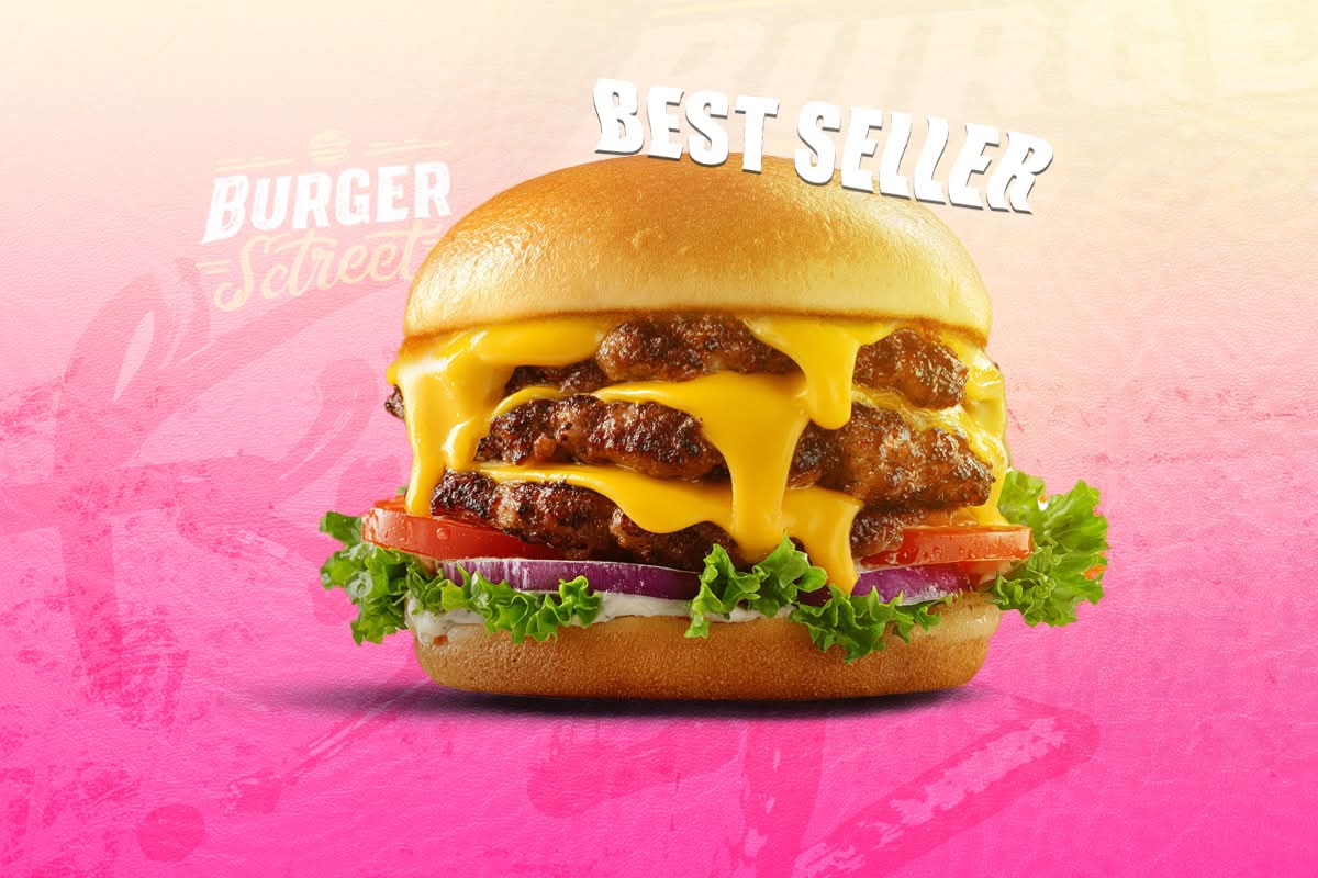 🔥 TRIPLE CHEESE BURGER