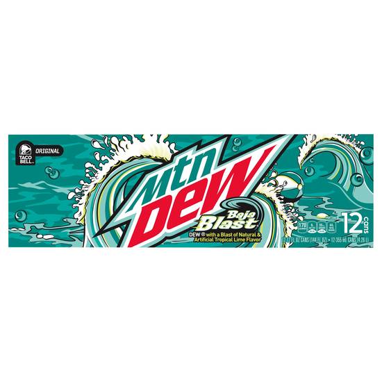 Mtn Dew Baja Blast Soda (12 ct,12 fl oz) (tropical lime)