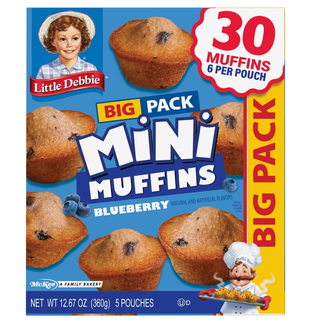 Little Debbie Mini Muffins, Blueberry (12.67 oz, 5 ct)