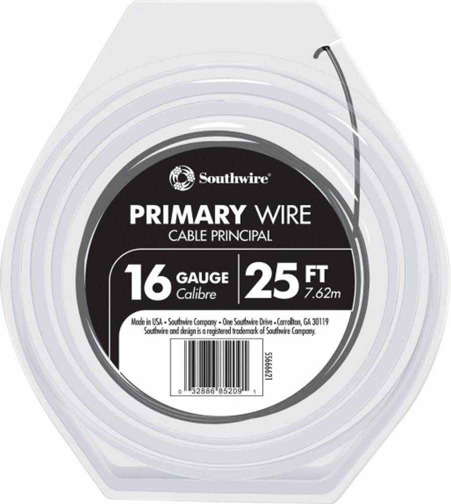 Southwire 25-ft 16-AWG Stranded Black Gpt Primary Wire | 55666621