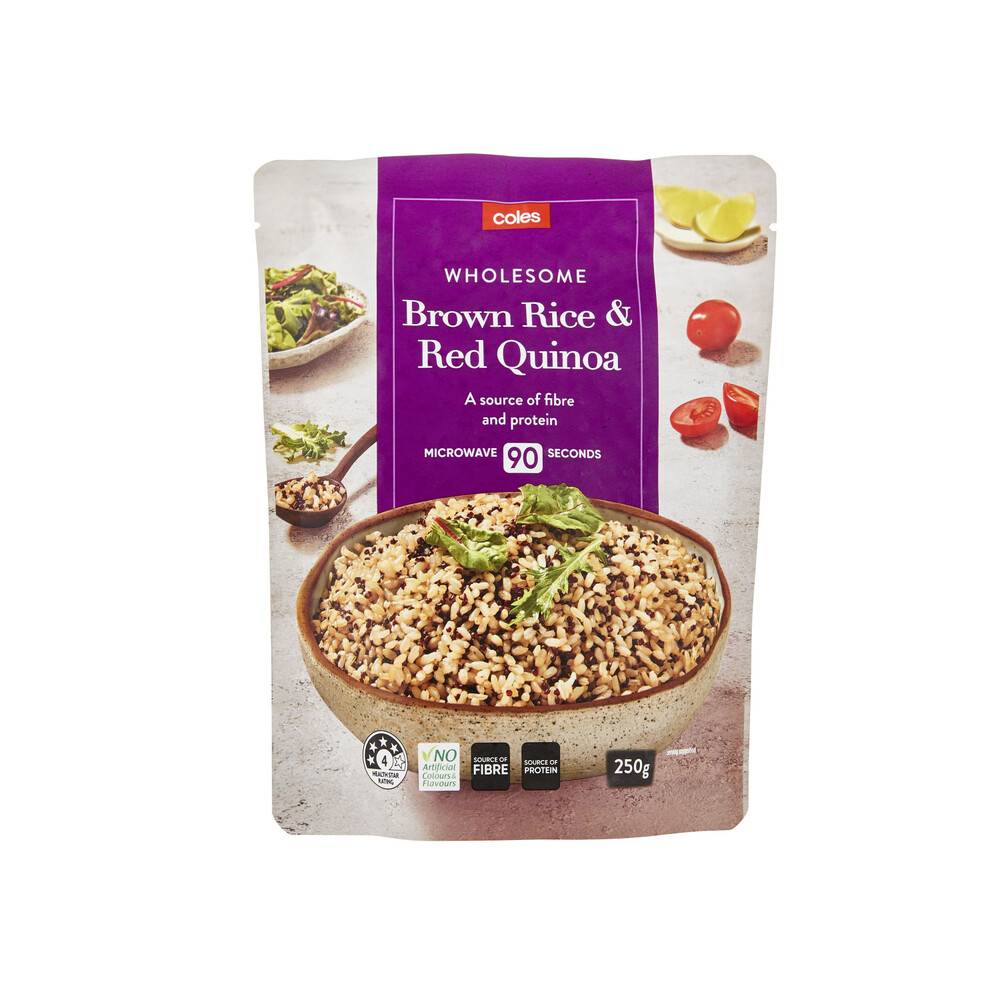 Coles Microwave Quinoa Brown Rice 250g