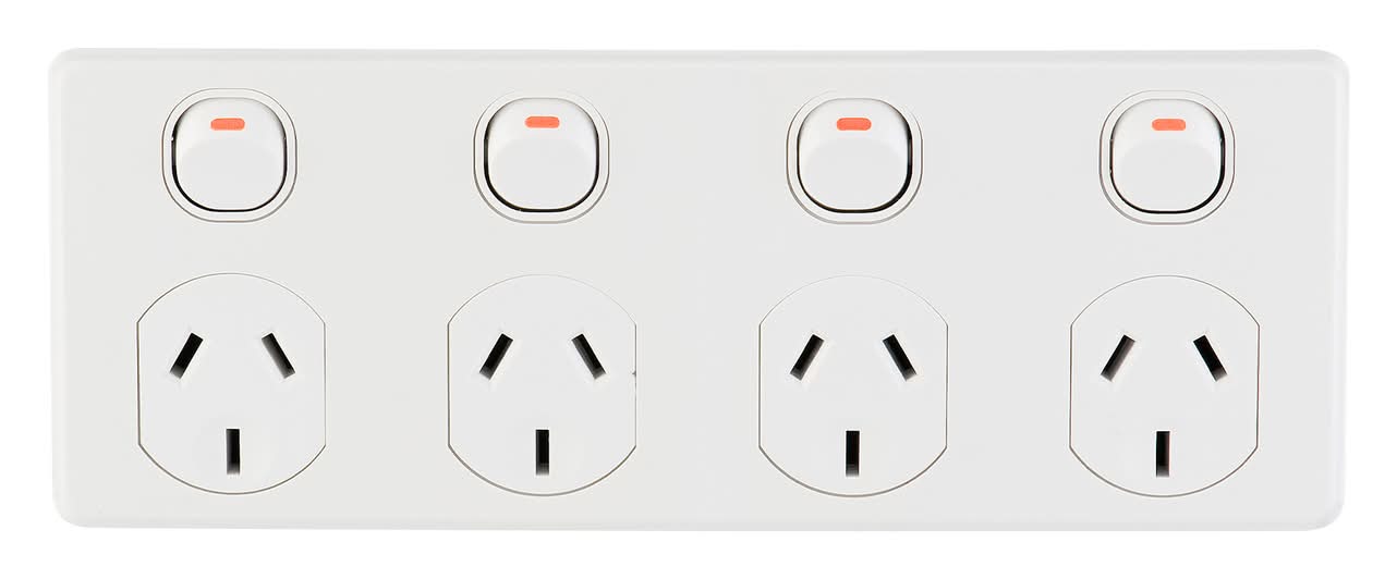 DETA Four Outlet Power Point - White