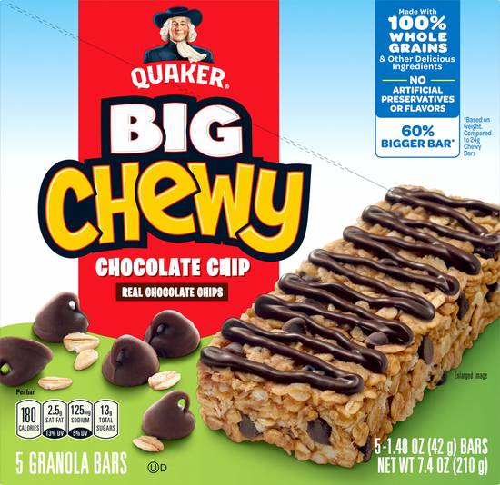Quaker Big Chewy Granola Bars (chocolate chip)