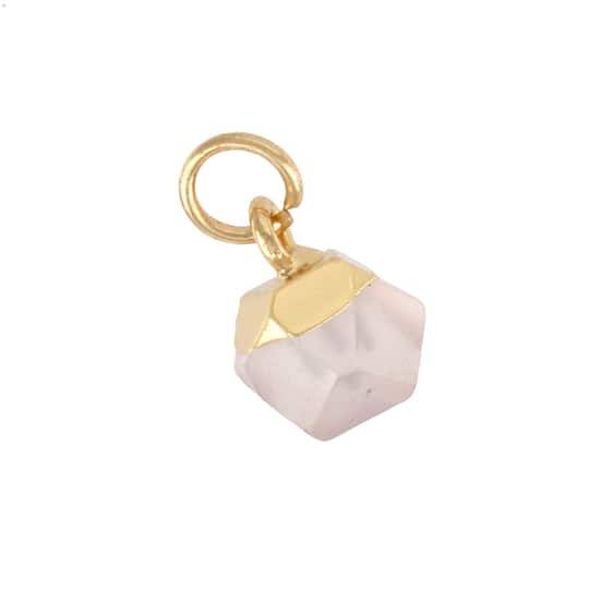 Natural Stone Faceted Ball Charm By Bead Landing