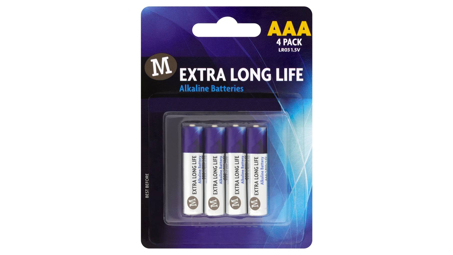 Morrisons Alkaline Battery AAA 4pk