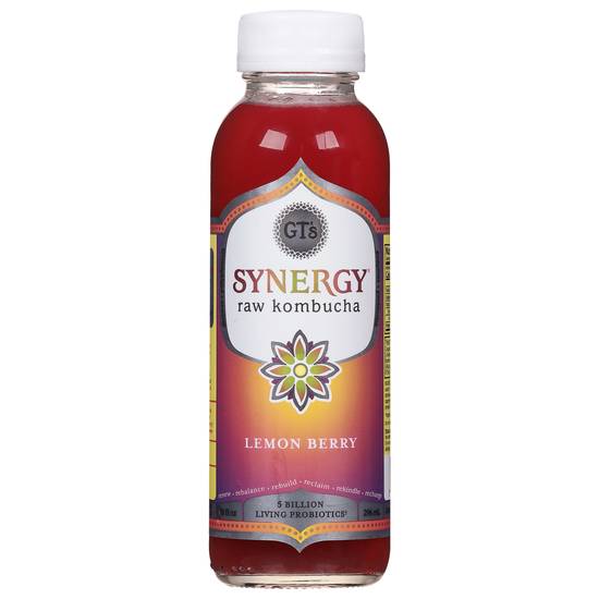 Gt's Synergy Raw Lemon Berry Kombucha (10 fl oz) (lemon- berry)