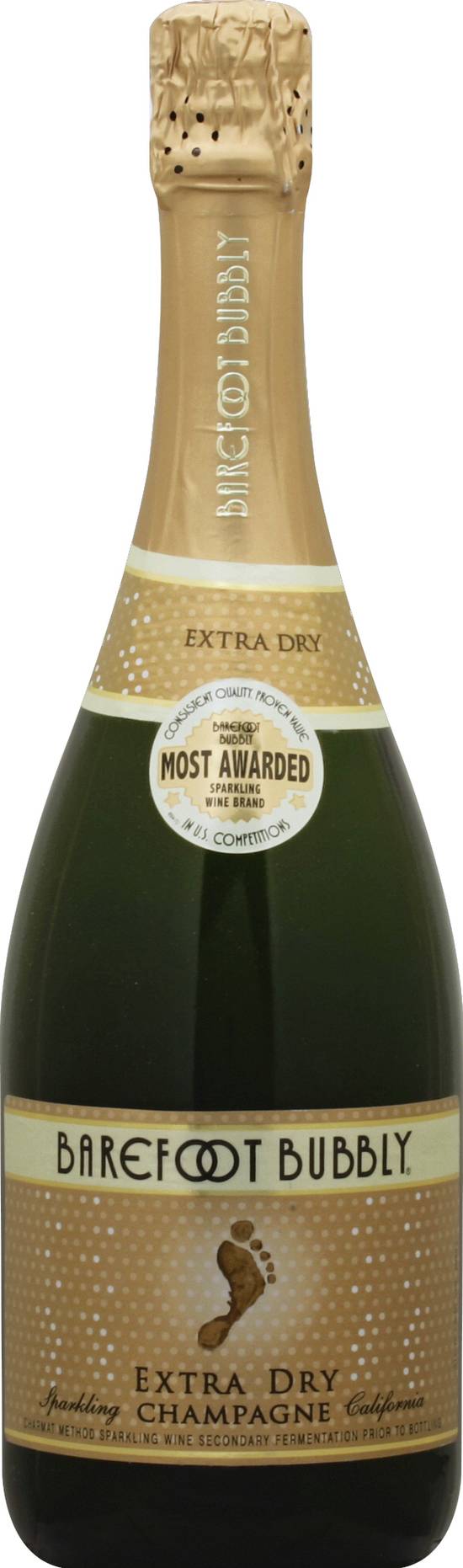 Barefoot Bubbly Sparkling California Extra Dry Champagne (750 ml)