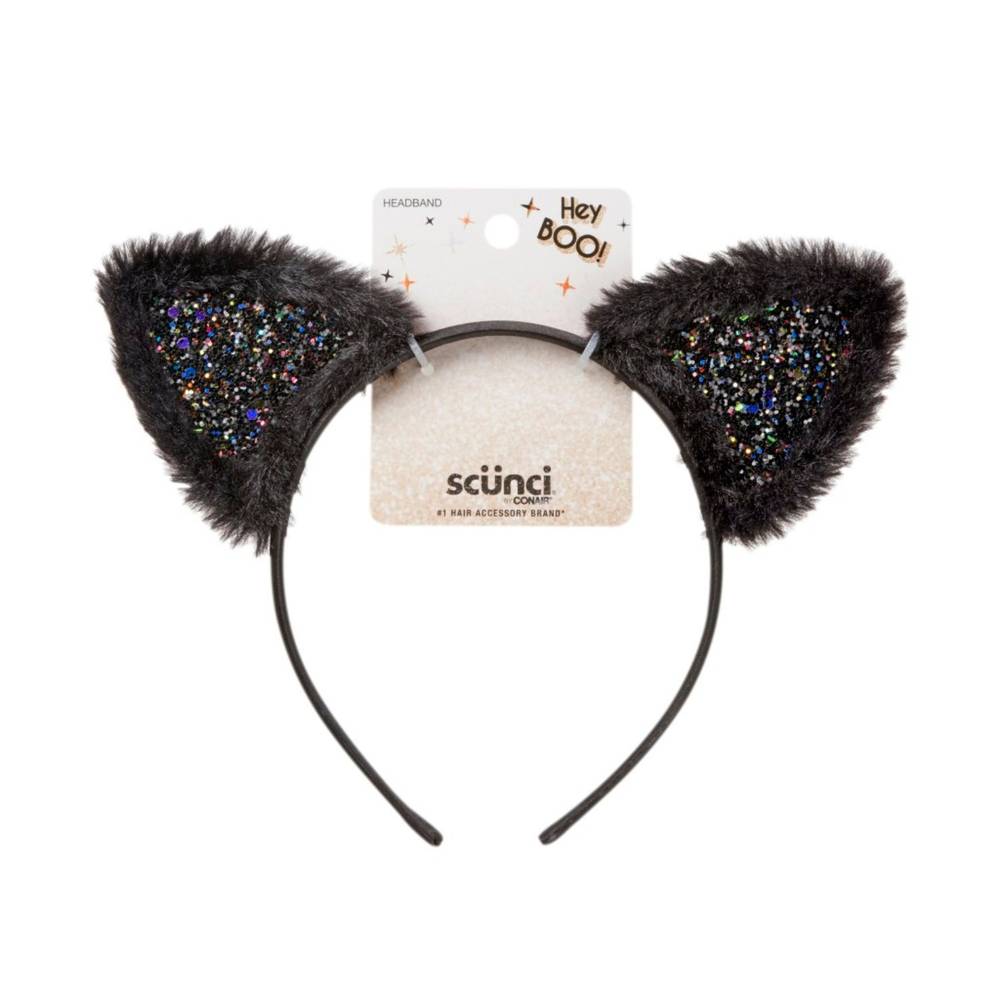 Scunci Halloween Cat Ear Headband