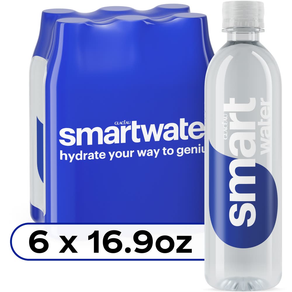 Smartwater Vapor Distilled Water (6 x 16.9 fl oz)