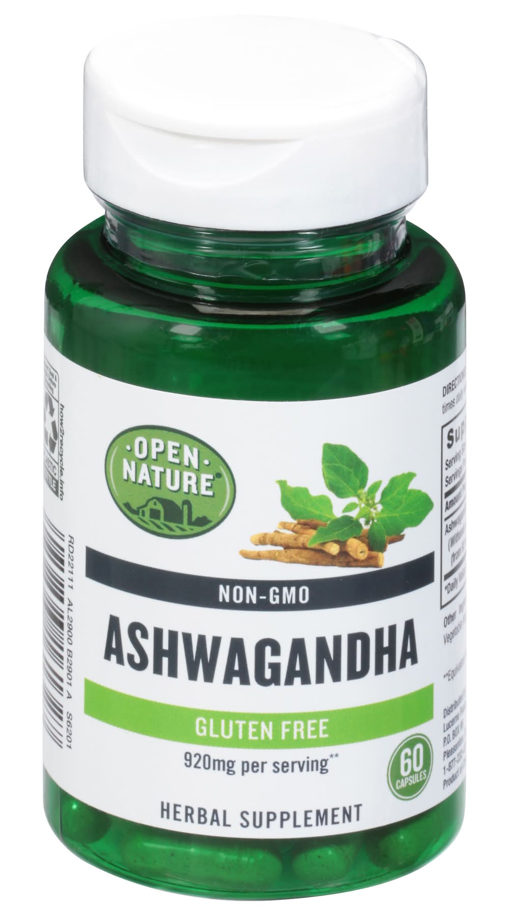 Open Nature Ashwagandha, Gluten Free 920 mg Capsules (56.6 g)