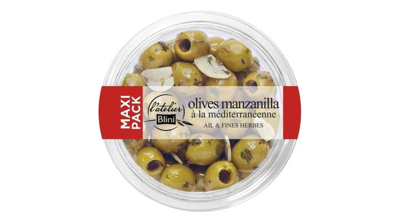 L'atelier Blini - Olives manzanilla recette à la mediterranéenne