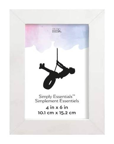 Studio Décor Simply Essentials Linear Frame, 4x6 in, White