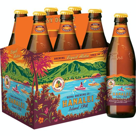 Kona Brewing Co. Hanalei Island Ipa Beer (6 pack, 12 fl oz)