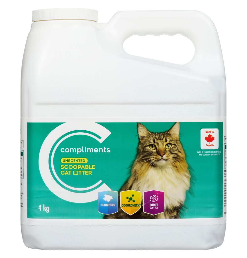 Compliments litière agglomérante pour chat non parfumée à ramasser - unscented scoopable clumping cat litter