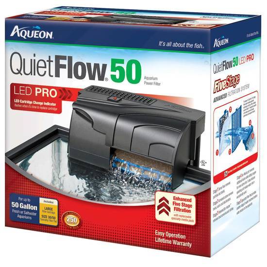 Aqueon Quietflow Led Pro 50 Aquarium Power Filter ( large)