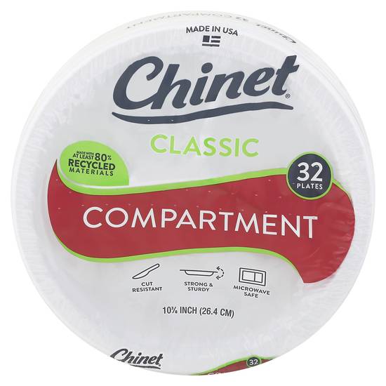 Chinet Compartment Plates (32 plates)