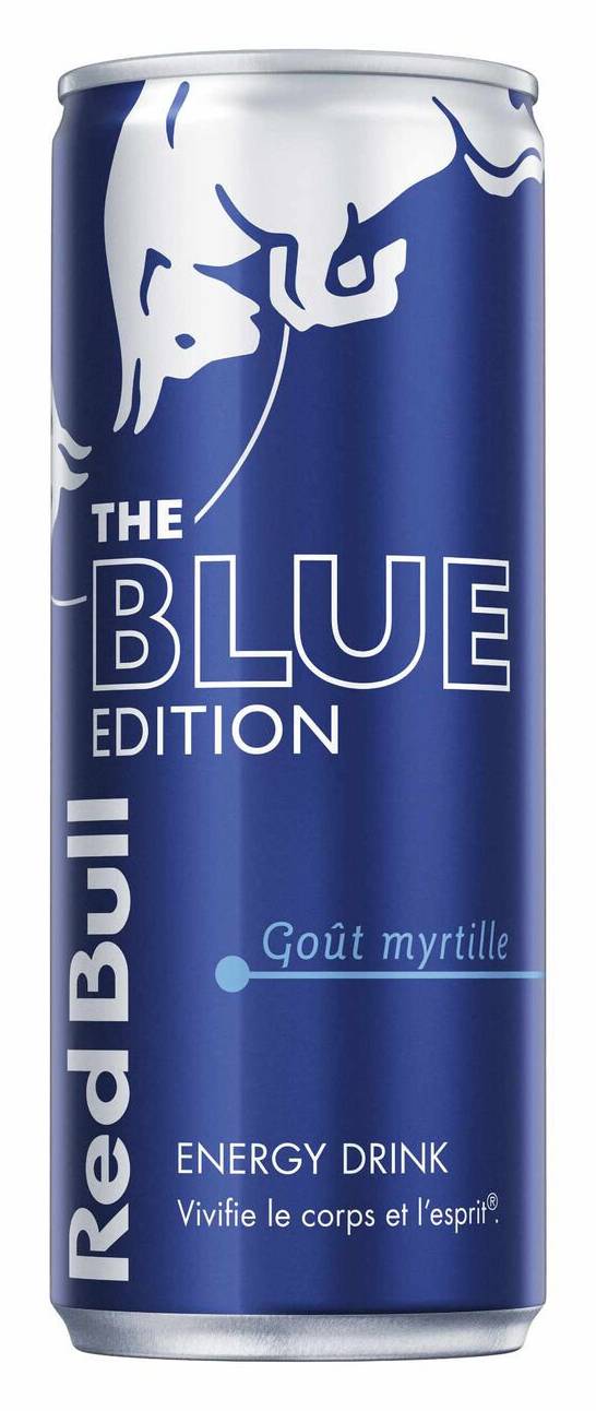 Boisson Énergisante Goût Myrtille RED BULL - la canette de 25cL