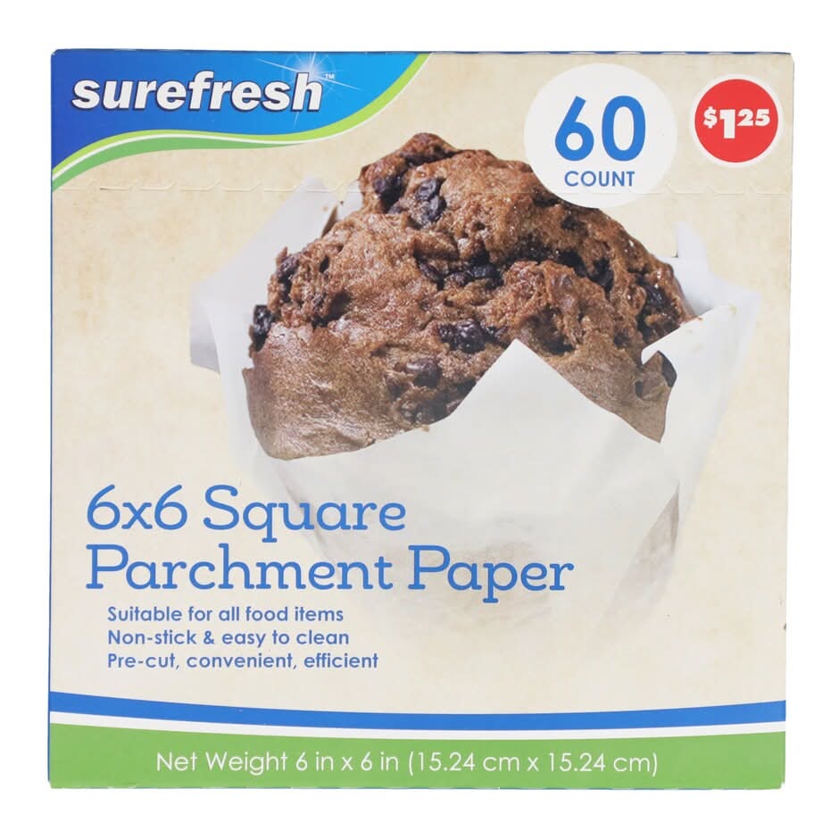 Sure Fresh Parchment Paper Squares, 6x6 in (60 ct)