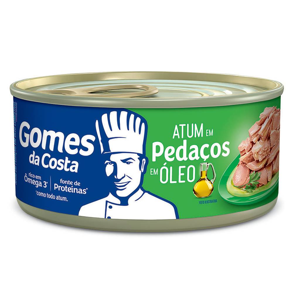 Gomes da costa atum em pedaços em óleo (170 g)