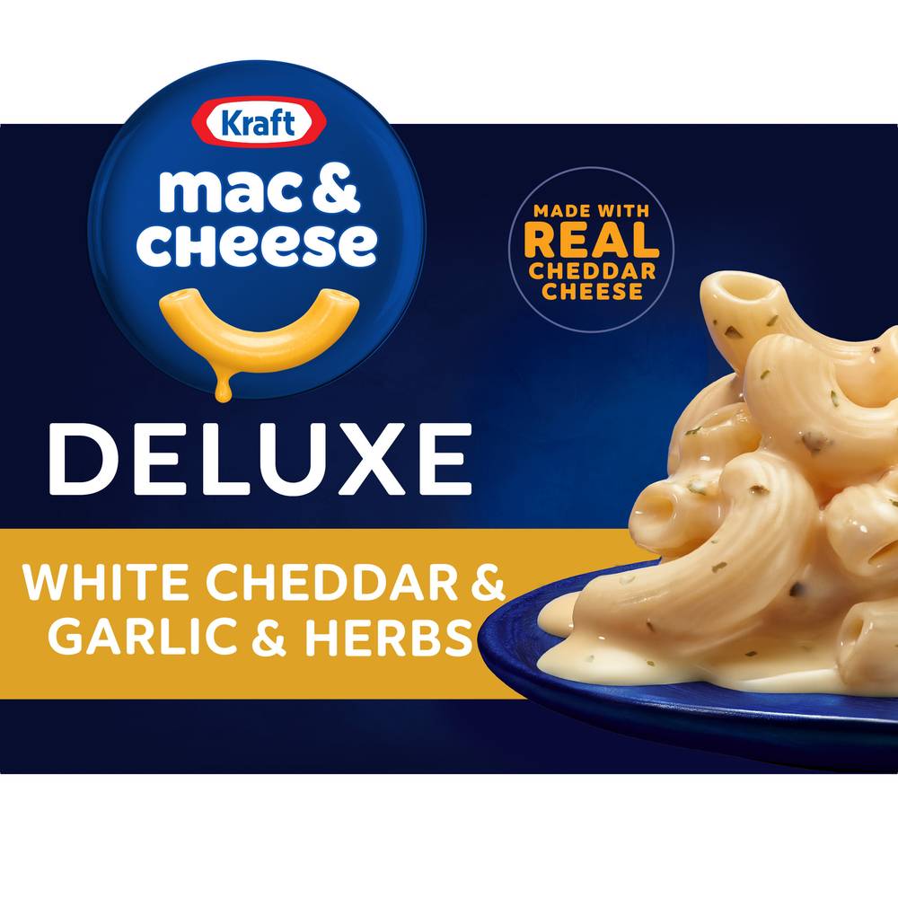 Kraft Deluxe White Cheddar & Garlic Herbs Macaroni & Cheese