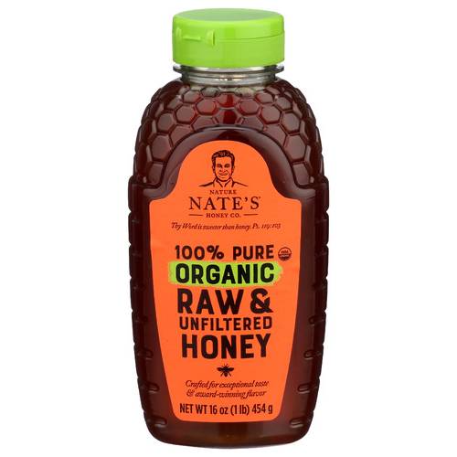 Nature Nate's Organic 100% Pure Raw & Unfiltered Honey