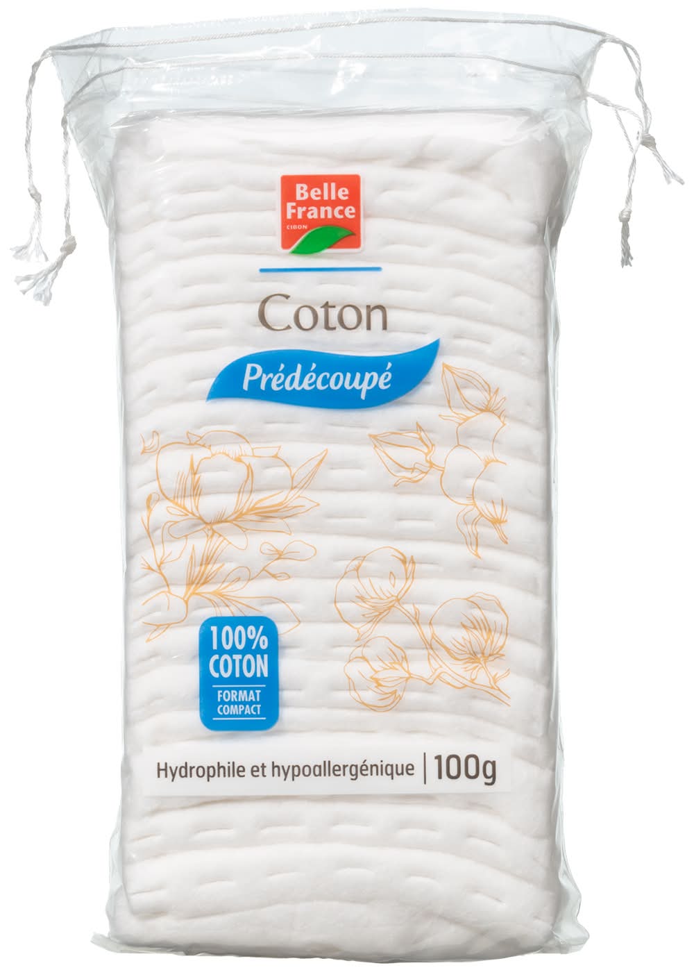 Belle France - Coton prédécoupé résistant doux et absorbant (100g)