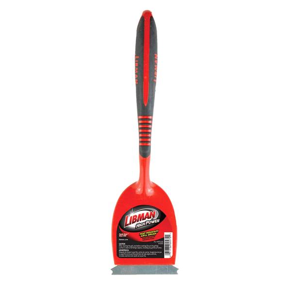 Libman High Power Brass Grill Brush With Steel Scraper